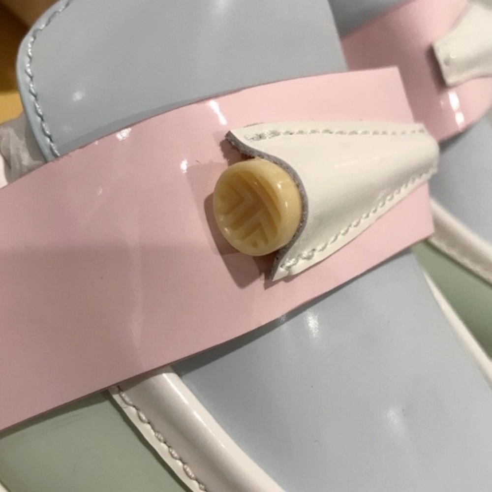 Tory Burch Color Block Pocket Tee Golf Loafer Flat - Picture 8 of 14